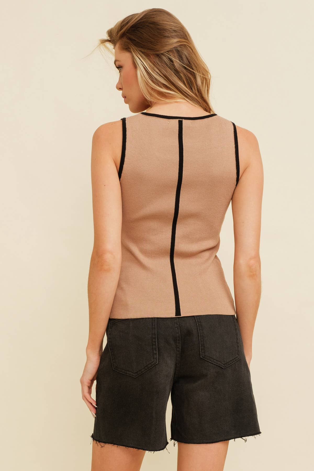 SALE | COLOR CONTRAST SLEEVELESS TOP