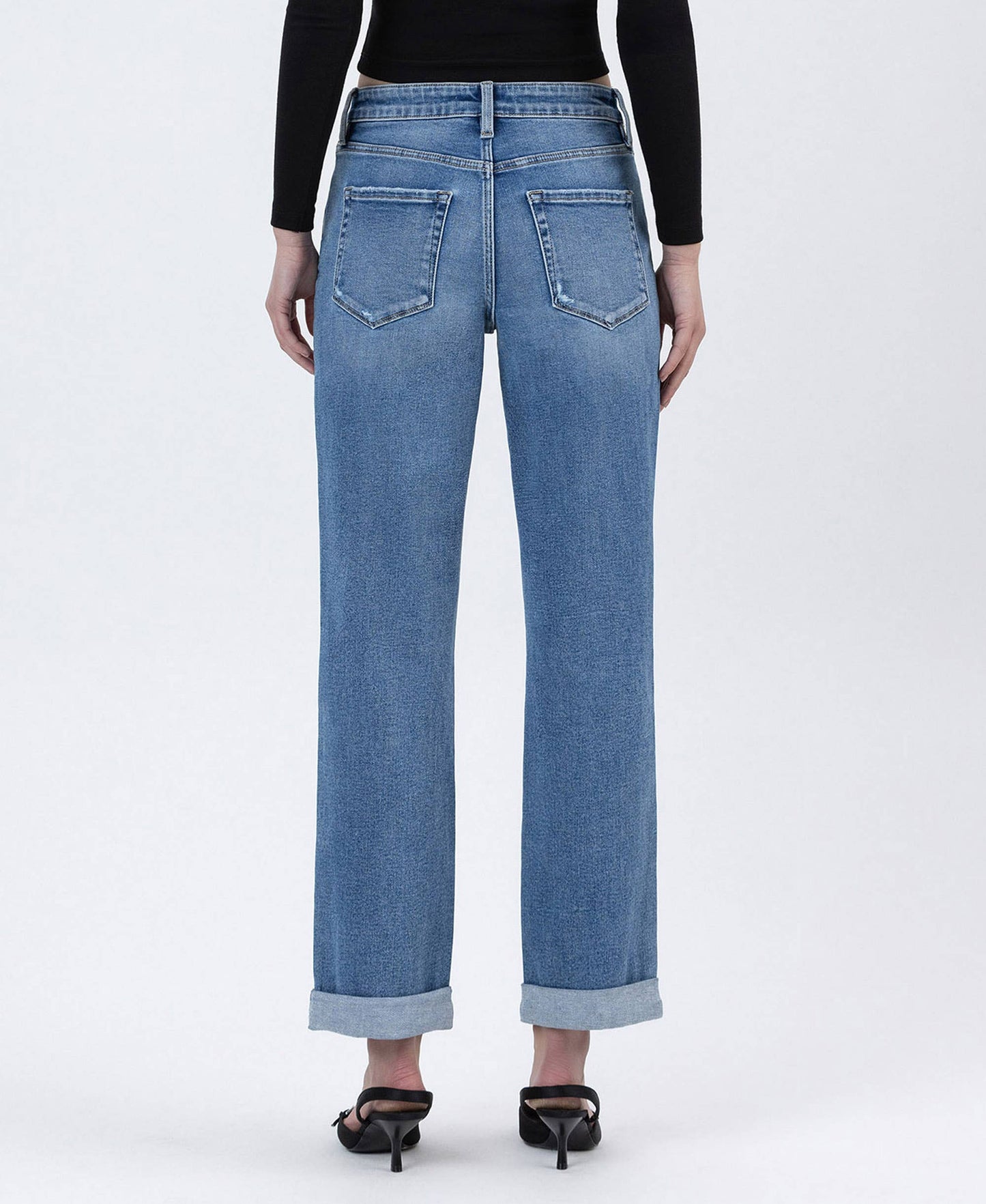HIGH RISE CUFFED BOYFRIEND JEANS | FECILITOUS