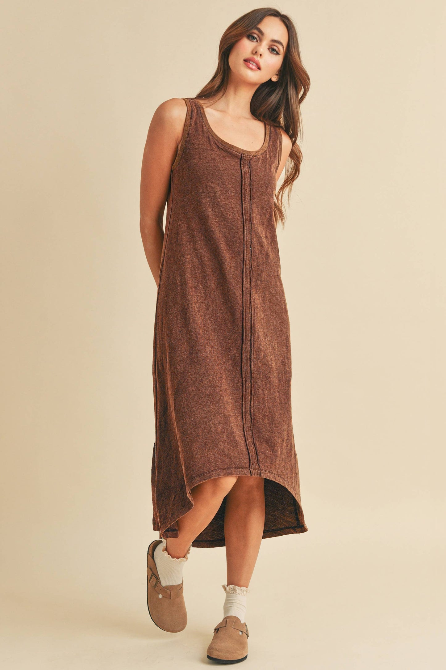 Dora Dress: Camel