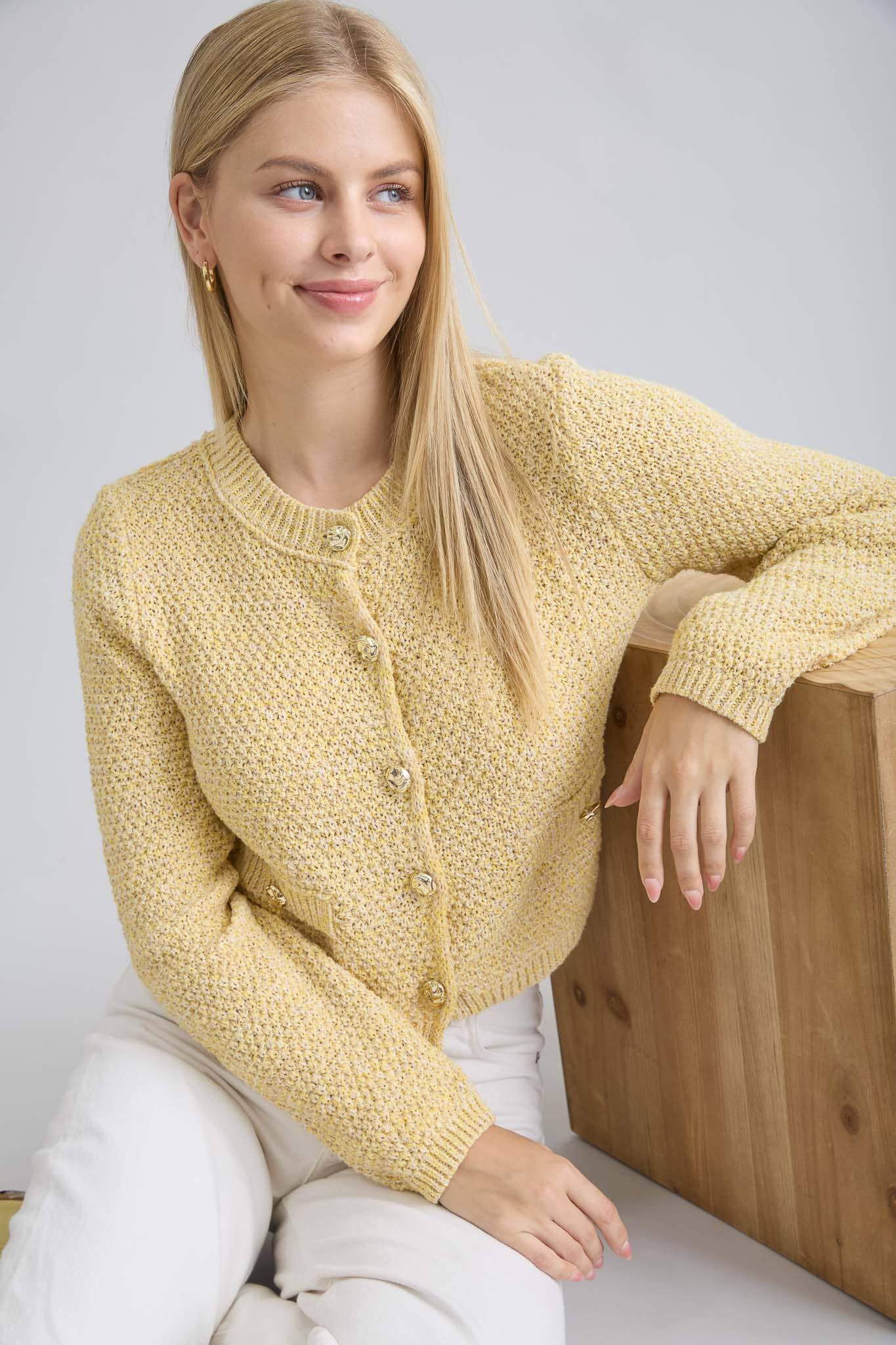 CARA CARDIGAN: YELLOW