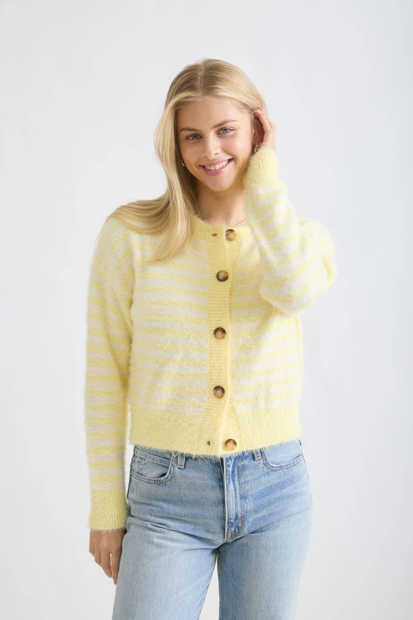 BAILEY CARDIGAN: BUTTER YELLOW