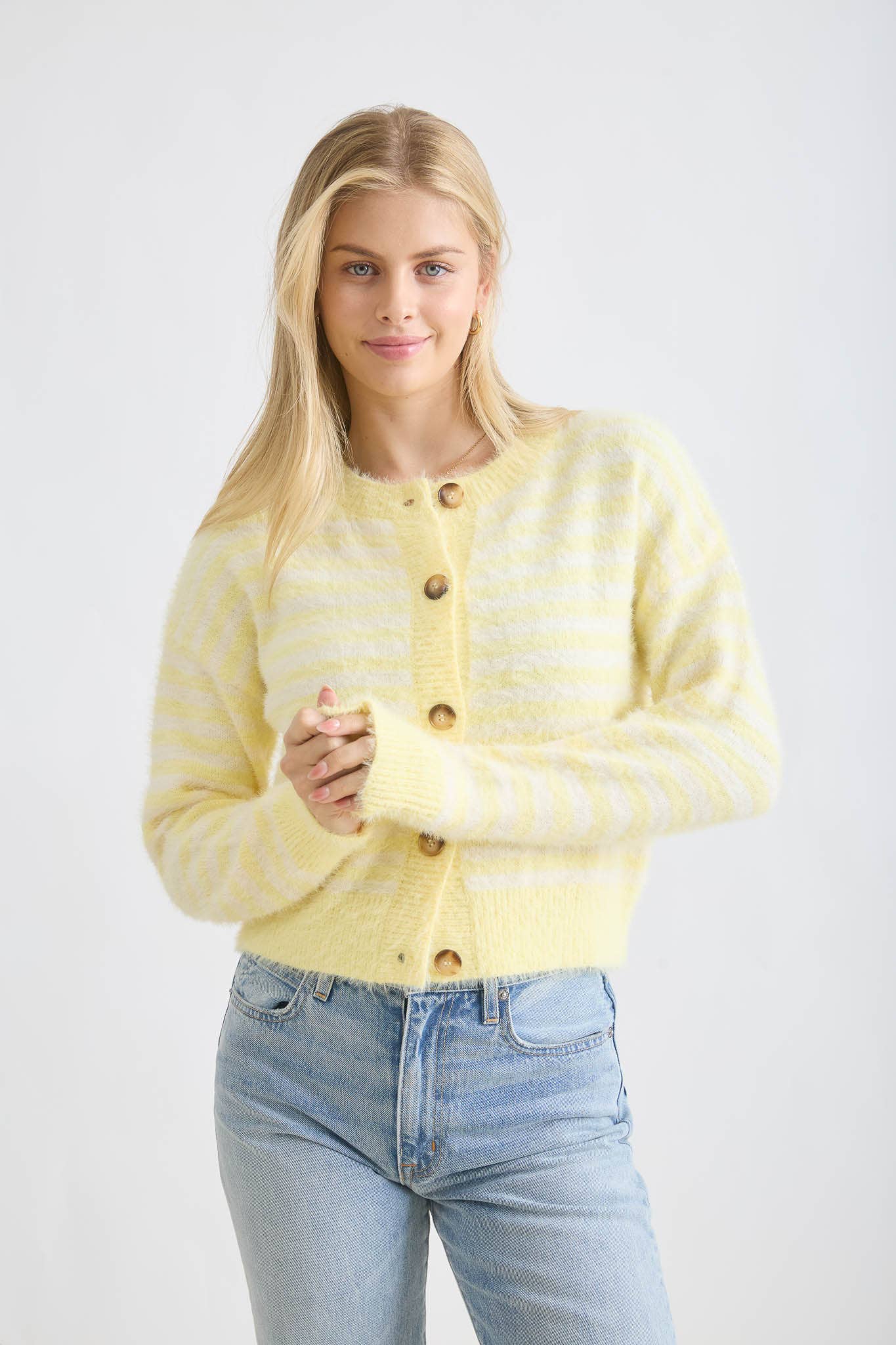 BAILEY CARDIGAN: BUTTER YELLOW