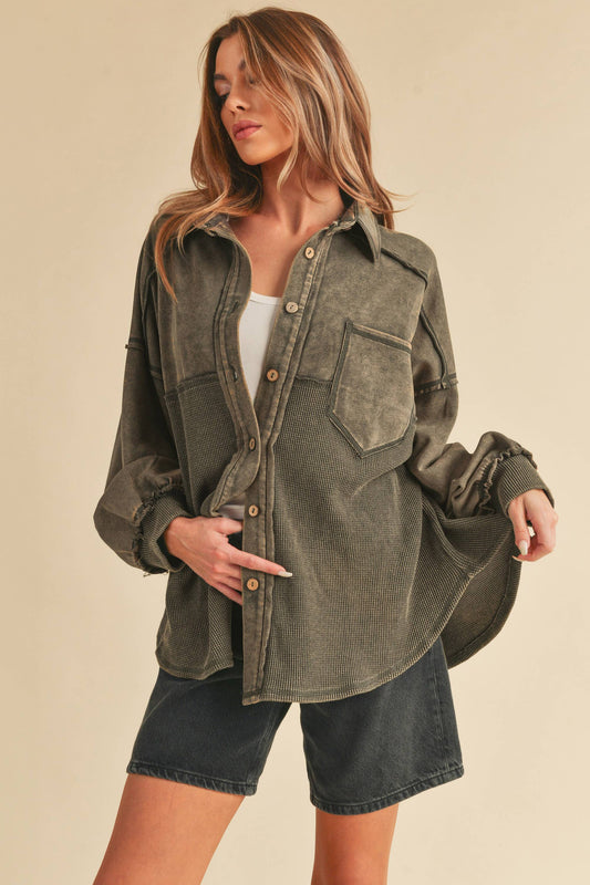 Judie Jacket: Vanilla Charcoal