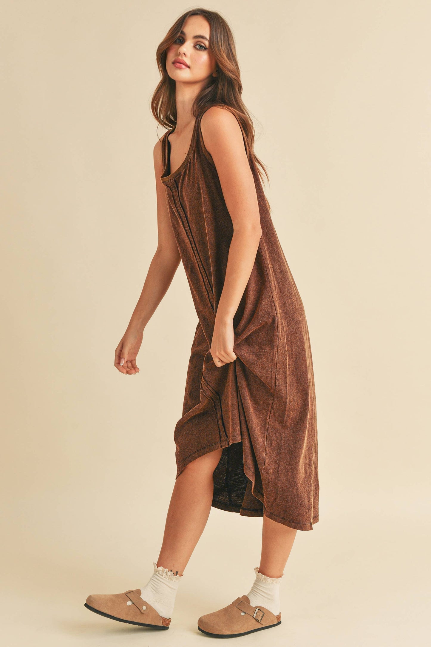 Dora Dress: Camel