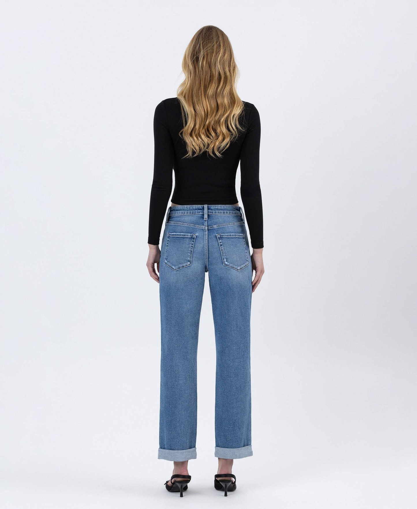 HIGH RISE CUFFED BOYFRIEND JEANS | FECILITOUS