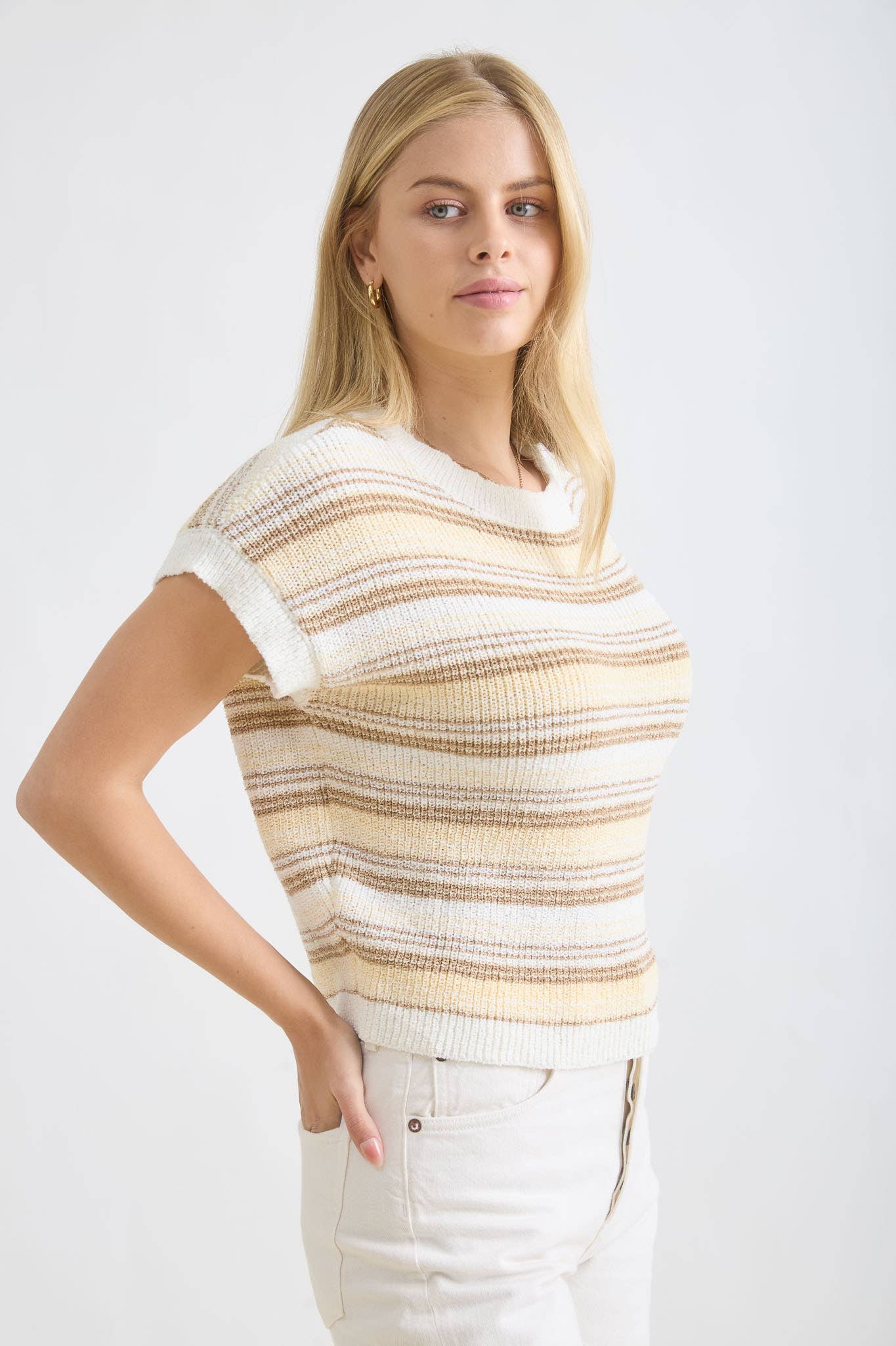 BROOKE SWEATER : LIGHT BLUE MULTI
