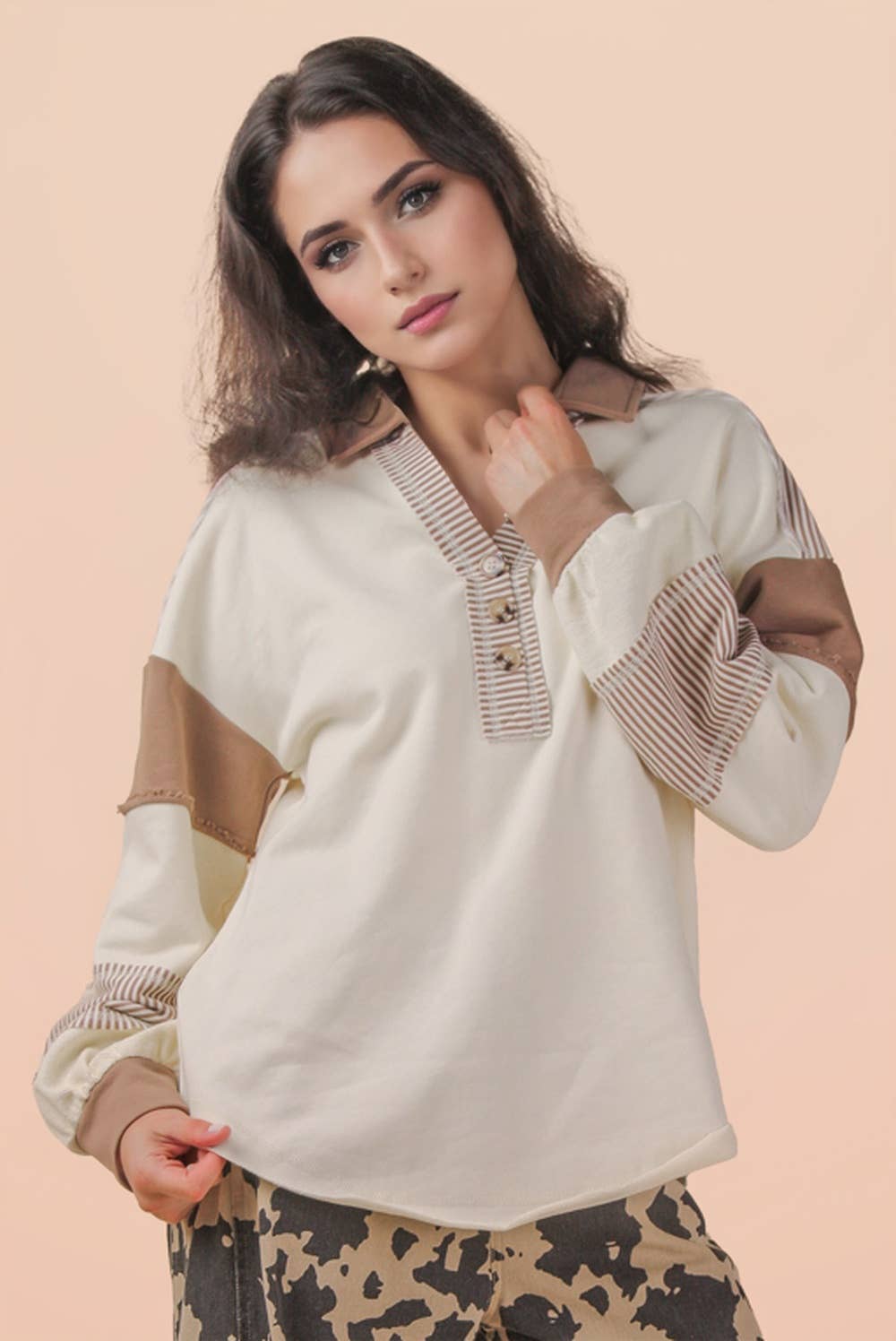 MEG COLOR-BLOCK LONG SLEEVE