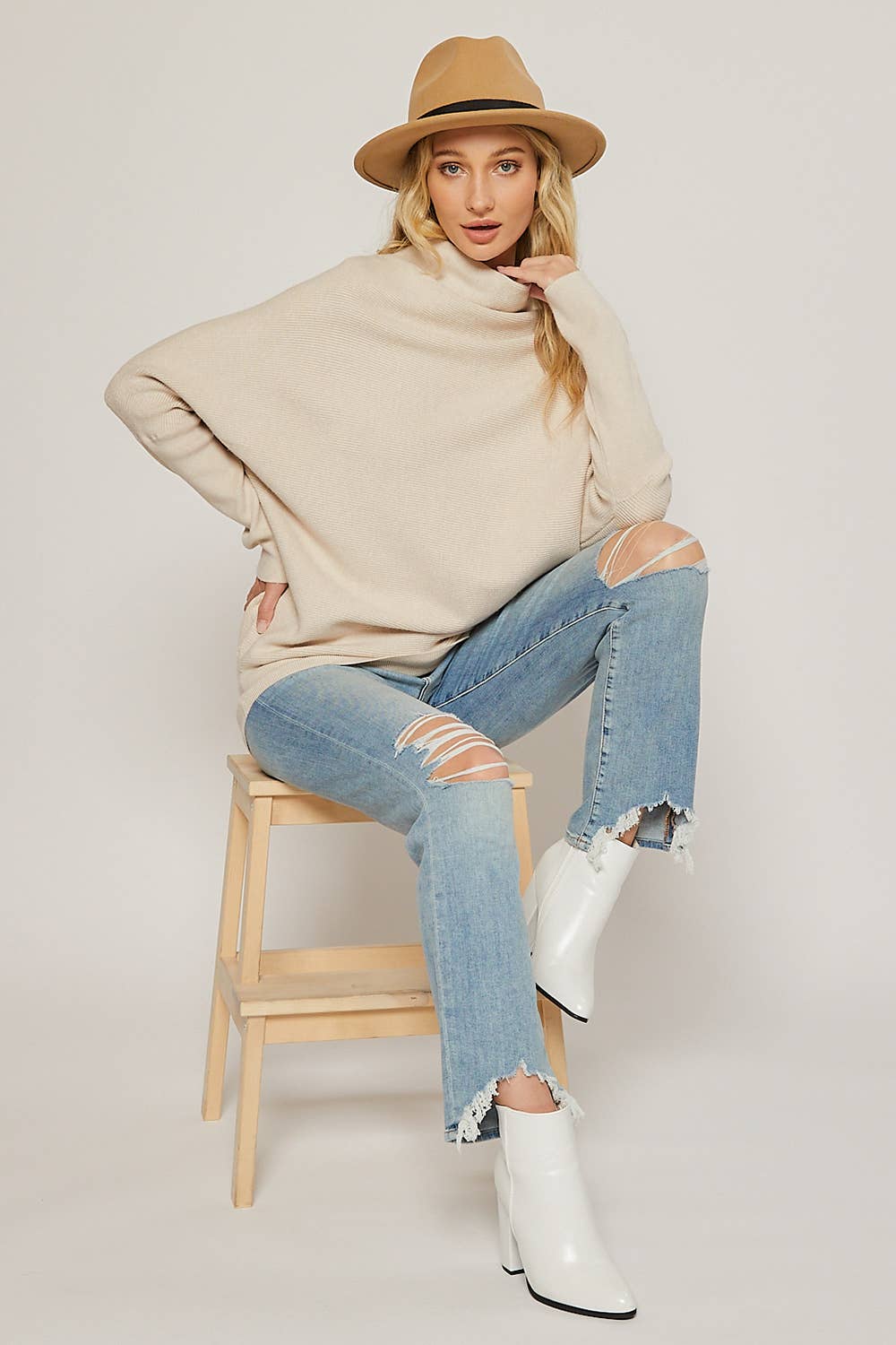 SLOUCH NECK DOLMAN PULLOVER | Shell