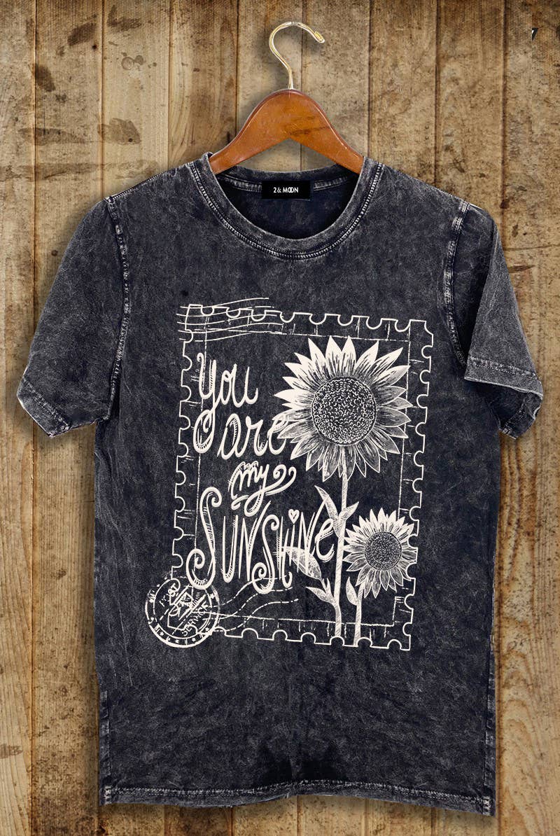 Mineral wash You are my sunshine Graphic Tee